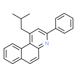ChemSpider 2D Image | 1-Isobutyl-3-phenylbenzo[f]quinoline | C23H21N