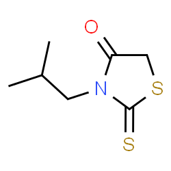 ChemSpider 2D Image | 3-Isobutyl-2-thioxo-1,3-thiazolidin-4-one | C7H11NOS2