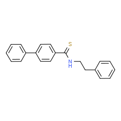 ChemSpider 2D Image | N-(2-Phenylethyl)-4-biphenylcarbothioamide | C21H19NS