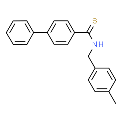 ChemSpider 2D Image | N-(4-Methylbenzyl)-4-biphenylcarbothioamide | C21H19NS