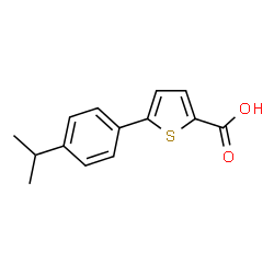 ChemSpider 2D Image | 5-(4-Isopropylphenyl)-2-thiophenecarboxylic acid | C14H14O2S