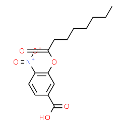 ChemSpider 2D Image | 4-Nitro-3-(octanoyloxy)benzoic acid | C15H19NO6