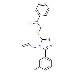 ChemSpider 2D Image | 2-{[4-Allyl-5-(3-methylphenyl)-4H-1,2,4-triazol-3-yl]sulfanyl}-1-phenylethanone | C20H19N3OS