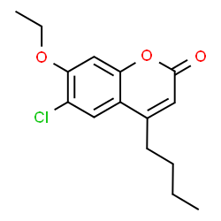 ChemSpider 2D Image | 4-Butyl-6-chloro-7-ethoxy-2H-chromen-2-one | C15H17ClO3