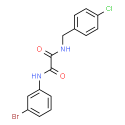 ChemSpider 2D Image | N-(3-Bromophenyl)-N'-(4-chlorobenzyl)ethanediamide | C15H12BrClN2O2