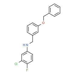 ChemSpider 2D Image | N-[3-(Benzyloxy)benzyl]-3-chloro-4-fluoroaniline | C20H17ClFNO