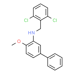 ChemSpider 2D Image | N-(2,6-Dichlorobenzyl)-4-methoxy-3-biphenylamine | C20H17Cl2NO