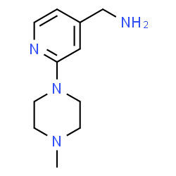 ChemSpider 2D Image | [2-(4-methylpiperazin-1-yl)pyridin-4-yl]methylamine | C11H18N4