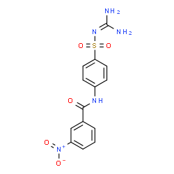 ChemSpider 2D Image | N-{4-[(Diaminomethylene)sulfamoyl]phenyl}-3-nitrobenzamide | C14H13N5O5S