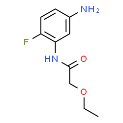 ChemSpider 2D Image | N-(5-Amino-2-fluorophenyl)-2-ethoxyacetamide | C10H13FN2O2