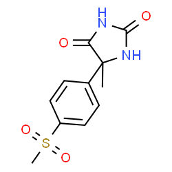 ChemSpider 2D Image | 5-Methyl-5-[4-(methylsulfonyl)phenyl]-2,4-imidazolidinedione | C11H12N2O4S