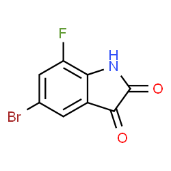 ChemSpider 2D Image | 5-Bromo-7-fluoroindoline-2,3-dione | C8H3BrFNO2