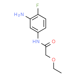 ChemSpider 2D Image | N-(3-Amino-4-fluorophenyl)-2-ethoxyacetamide | C10H13FN2O2