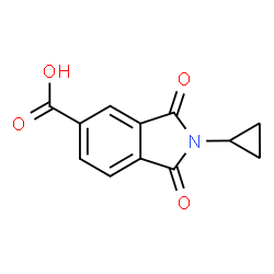 ChemSpider 2D Image | 2-Cyclopropyl-1,3-dioxo-5-isoindolinecarboxylic acid | C12H9NO4