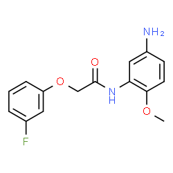 ChemSpider 2D Image | N-(5-Amino-2-methoxyphenyl)-2-(3-fluorophenoxy)acetamide | C15H15FN2O3