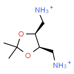 ChemSpider 2D Image | [(4R,5S)-2,2-Dimethyl-1,3-dioxolane-4,5-diyl]dimethanaminium | C7H18N2O2