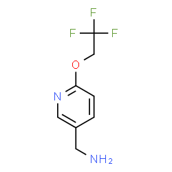 ChemSpider 2D Image | [6-(2,2,2-trifluoroethoxy)pyridin-3-yl]methylamine | C8H9F3N2O