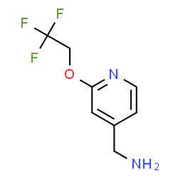 ChemSpider 2D Image | [2-(2,2,2-trifluoroethoxy)-4-pyridinyl]methylamine | C8H9F3N2O