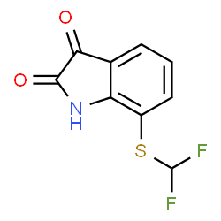 ChemSpider 2D Image | 7-[(difluoromethyl)thio]-1H-indole-2,3-dione | C9H5F2NO2S