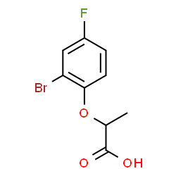 ChemSpider 2D Image | 2-(2-Bromo-4-fluorophenoxy)propanoic acid | C9H8BrFO3