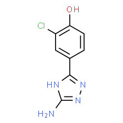 ChemSpider 2D Image | 4-(3-Amino-1H-1,2,4-triazol-5-yl)-2-chlorophenol | C8H7ClN4O
