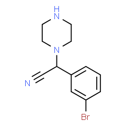 ChemSpider 2D Image | (3-Bromophenyl)(1-piperazinyl)acetonitrile | C12H14BrN3