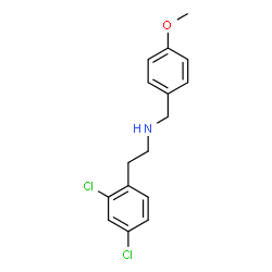 ChemSpider 2D Image | 2-(2,4-Dichlorophenyl)-N-(4-methoxybenzyl)ethanamine | C16H17Cl2NO