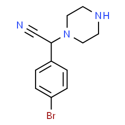 ChemSpider 2D Image | (4-Bromophenyl)(1-piperazinyl)acetonitrile | C12H14BrN3
