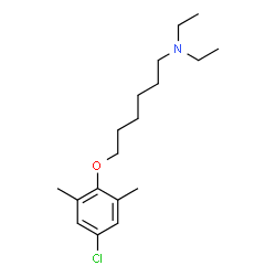 ChemSpider 2D Image | 6-(4-Chloro-2,6-dimethylphenoxy)-N,N-diethyl-1-hexanamine | C18H30ClNO