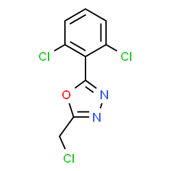ChemSpider 2D Image | 2-(Chloromethyl)-5-(2,6-dichlorophenyl)-1,3,4-oxadiazole | C9H5Cl3N2O