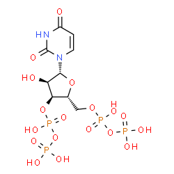 ChemSpider 2D Image | Uridine 3',5'-bis(trihydrogen diphosphate) | C9H16N2O18P4