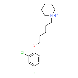 ChemSpider 2D Image | 1-[5-(2,4-Dichlorophenoxy)pentyl]piperidinium | C16H24Cl2NO