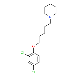 ChemSpider 2D Image | 1-[5-(2,4-Dichlorophenoxy)pentyl]piperidine | C16H23Cl2NO