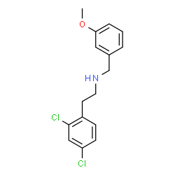 ChemSpider 2D Image | 2-(2,4-Dichlorophenyl)-N-(3-methoxybenzyl)ethanamine | C16H17Cl2NO