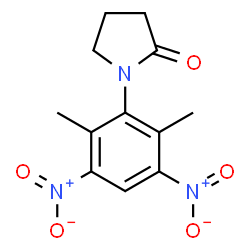 ChemSpider 2D Image | 1-(2,6-Dimethyl-3,5-dinitrophenyl)-2-pyrrolidinone | C12H13N3O5