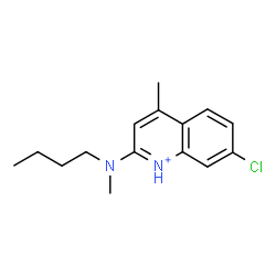ChemSpider 2D Image | 2-[Butyl(methyl)amino]-7-chloro-4-methylquinolinium | C15H20ClN2