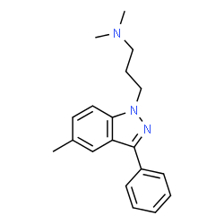 ChemSpider 2D Image | 1-(3-(Dimethylamino)propyl)-5-methyl-3-phenyl-1H-indazole | C19H23N3