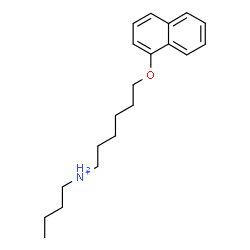 ChemSpider 2D Image | N-Butyl-6-(1-naphthyloxy)-1-hexanaminium | C20H30NO