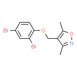 ChemSpider 2D Image | 4-[(2,4-Dibromophenoxy)methyl]-3,5-dimethyl-1,2-oxazole | C12H11Br2NO2