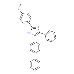 ChemSpider 2D Image | 5-(4-Biphenylyl)-2-[4-(methylsulfanyl)phenyl]-4-phenyl-1H-imidazole | C28H22N2S