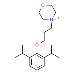 ChemSpider 2D Image | 4-[3-(2,6-Diisopropylphenoxy)propyl]morpholin-4-ium | C19H32NO2