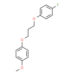 ChemSpider 2D Image | 1-Fluoro-4-[3-(4-methoxyphenoxy)propoxy]benzene | C16H17FO3
