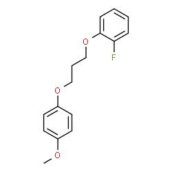 ChemSpider 2D Image | 1-Fluoro-2-[3-(4-methoxyphenoxy)propoxy]benzene | C16H17FO3