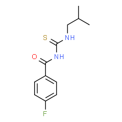 ChemSpider 2D Image | 4-Fluoro-N-(isobutylcarbamothioyl)benzamide | C12H15FN2OS