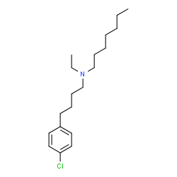 ChemSpider 2D Image | N-[4-(4-Chlorophenyl)butyl]-N-ethyl-1-heptanamine | C19H32ClN