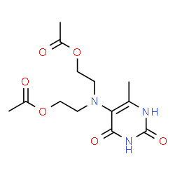 ChemSpider 2D Image | [(6-Methyl-2,4-dioxo-1,2,3,4-tetrahydro-5-pyrimidinyl)imino]di-2,1-ethanediyl diacetate | C13H19N3O6