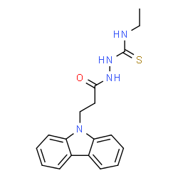 ChemSpider 2D Image | 2-[3-(9H-Carbazol-9-yl)propanoyl]-N-ethylhydrazinecarbothioamide | C18H20N4OS