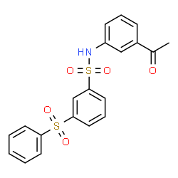 ChemSpider 2D Image | N-(3-Acetylphenyl)-3-(phenylsulfonyl)benzenesulfonamide | C20H17NO5S2