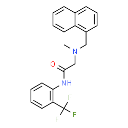 ChemSpider 2D Image | N~2~-Methyl-N~2~-(1-naphthylmethyl)-N-[2-(trifluoromethyl)phenyl]glycinamide | C21H19F3N2O