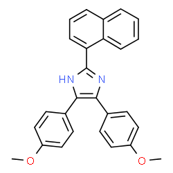 ChemSpider 2D Image | 4,5-Bis(4-methoxyphenyl)-2-(1-naphthyl)-1H-imidazole | C27H22N2O2